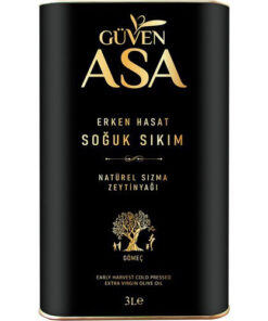 Güven Asa Erken Hasat Soğuk Sıkım Zeytinyağı Teneke 3 L