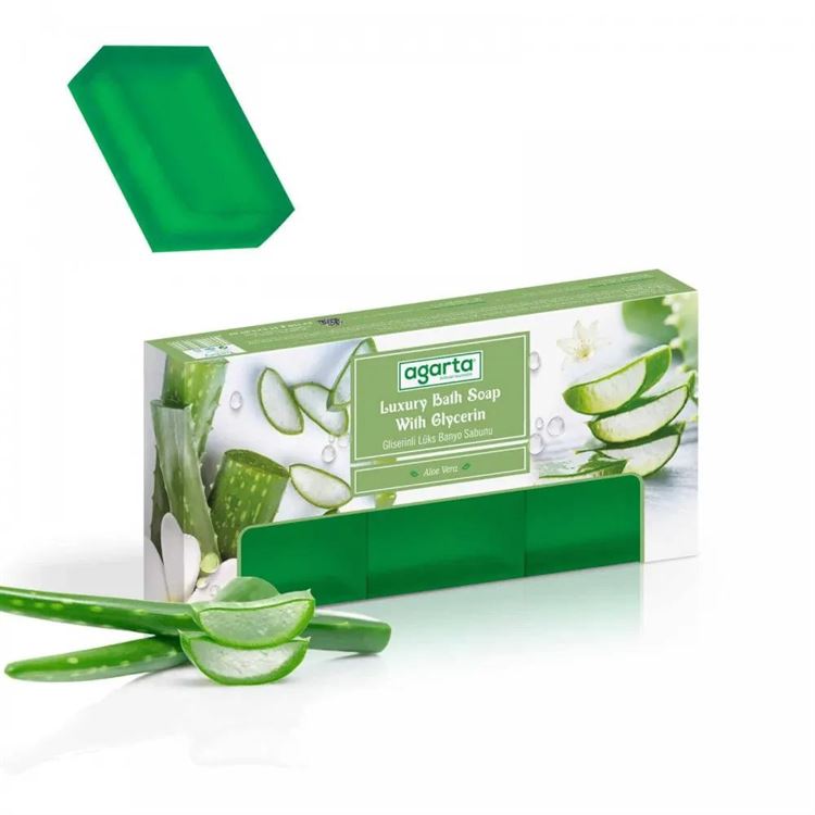 Agarta El Yapımı Doğal Banyo Sabunu Aloe Vera 3 x 150 g