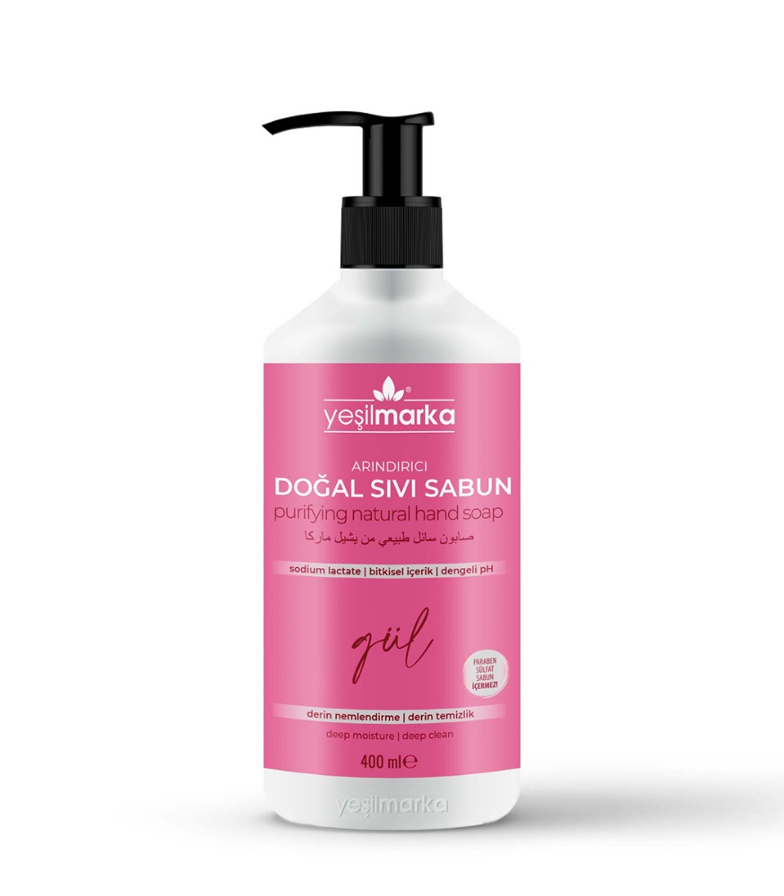 Yeşilmarka Arındırıcı Doğal Sıvı Sabun Gül 400 mL
