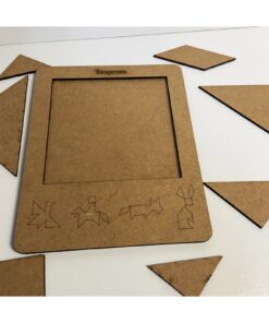 Moonbeavers Ahşap Tangram Eğitici Öğretici Geliştirici Boyanabilir Sağlıklı Zeka Oyuncağı