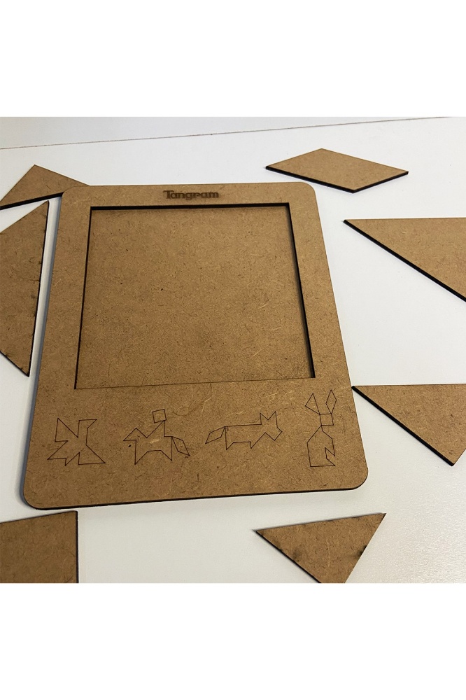 Moonbeavers Ahşap Tangram Eğitici Öğretici Geliştirici Boyanabilir Sağlıklı Zeka Oyuncağı