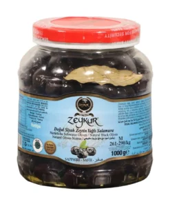 Zeykur Safir Yağlı Salamura Siyah Zeytin Az Tuzlu Pet 1 kg