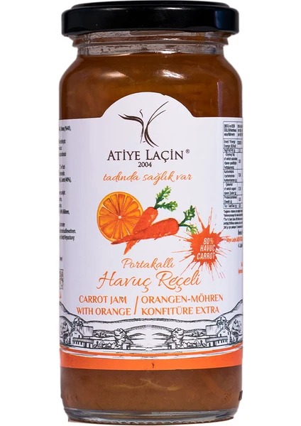 Atiye Laçin Portakallı Havuç Reçeli 250 g