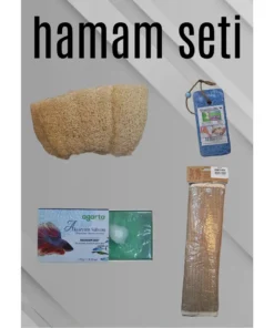 Hamam Seti Kabak Lifi Sisal Sırt Kese Agarta Akvaryum Sabunu Topuk Taşı (4'lü Set)