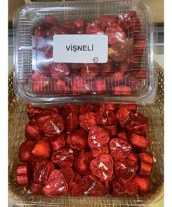 Milat Vişne Dolgulu Sargılı Kalp Çikolata