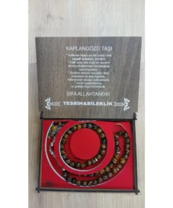 Kaplan Gözü Tesbih Bileklik Seti