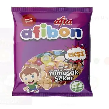 Afia Afibon Ekşi Karışık Meyveli Yumuşak Şeker 80 g