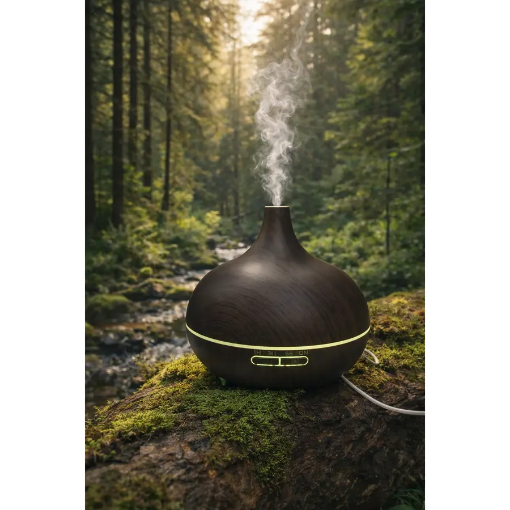 Aroma Difüzör Büyük Kumandalı (Koyu Kahve)