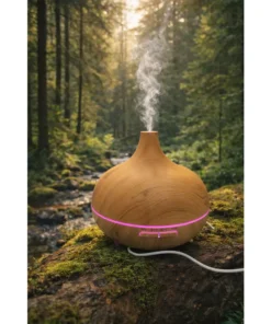 Aroma Difüzör Büyük Kumandalı (Açık Kahve)