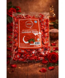 Ünsiyet Gül Aromalı Tereyağlı Sütlü Yumuşak Şeker 1 kg