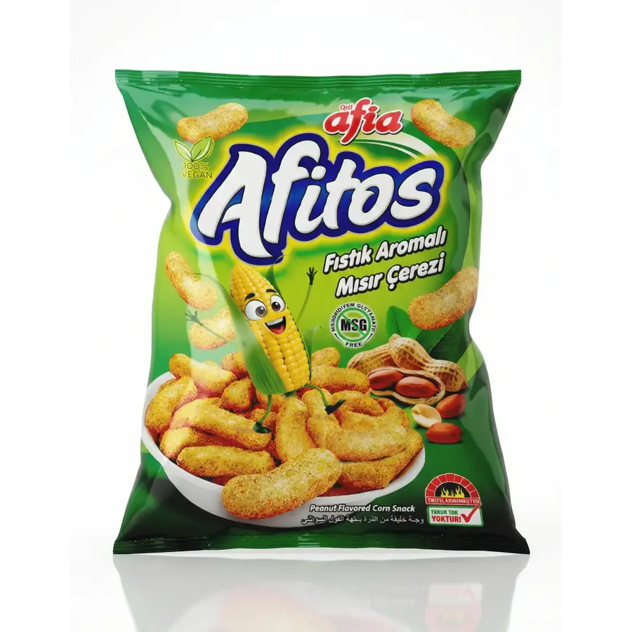 Afitos Yer Fıstıklı Aromalı Mısır Çerezi 50 g