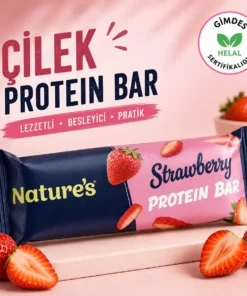 Öğüt Çilek Aromalı Proteinli Hurma Barı 40 g