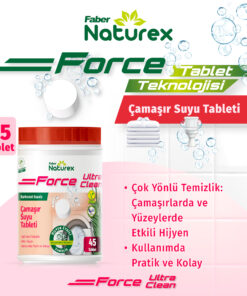 Faber Naturex Force Ultra Clean - Bitkisel Esaslı Çamaşır Suyu Tableti 45 Tablet