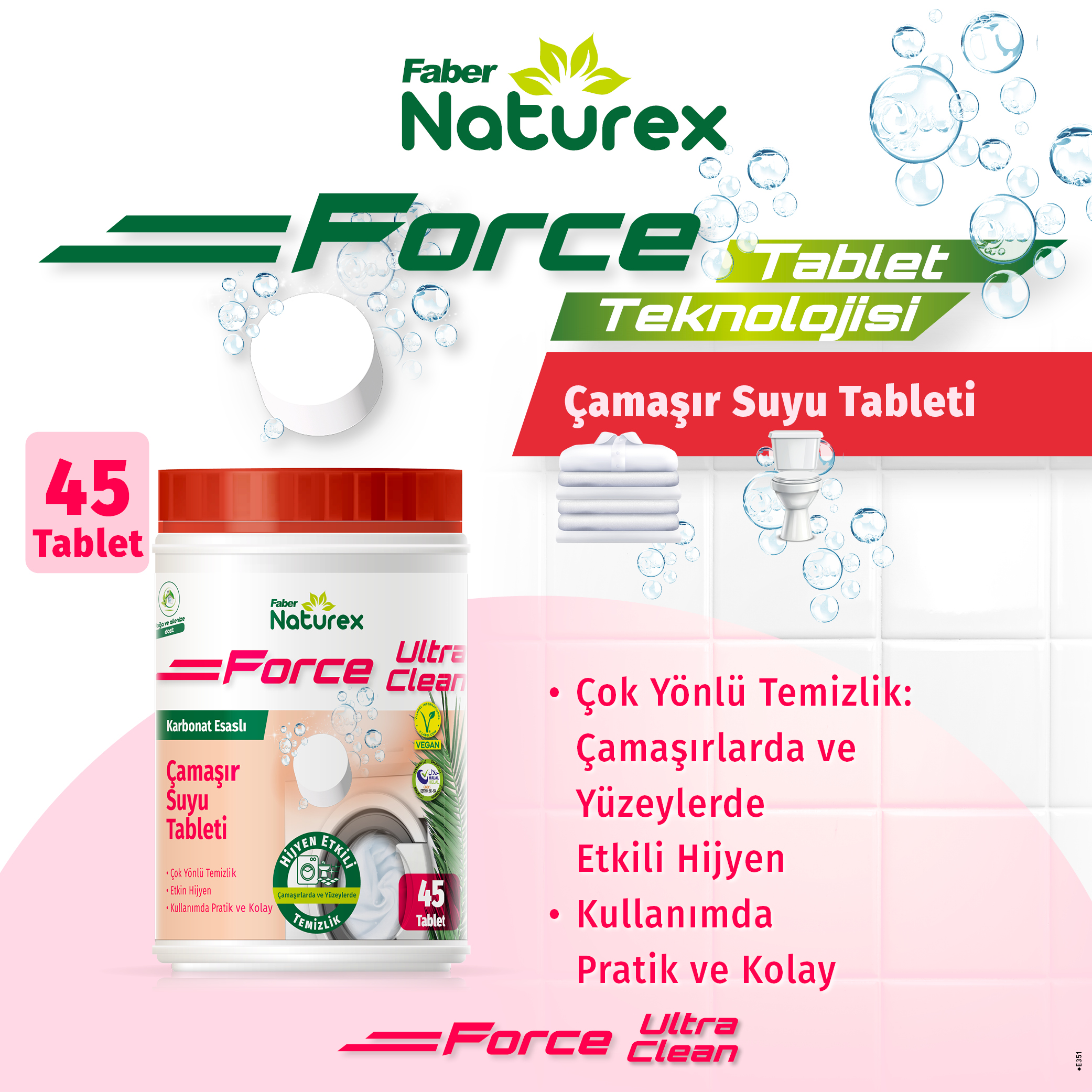 Faber Naturex Powers One - Bitkisel Esaslı Herşey İçin Tek Temizleyici ve Çok Amaçlı Leke Sökücü 500 mL