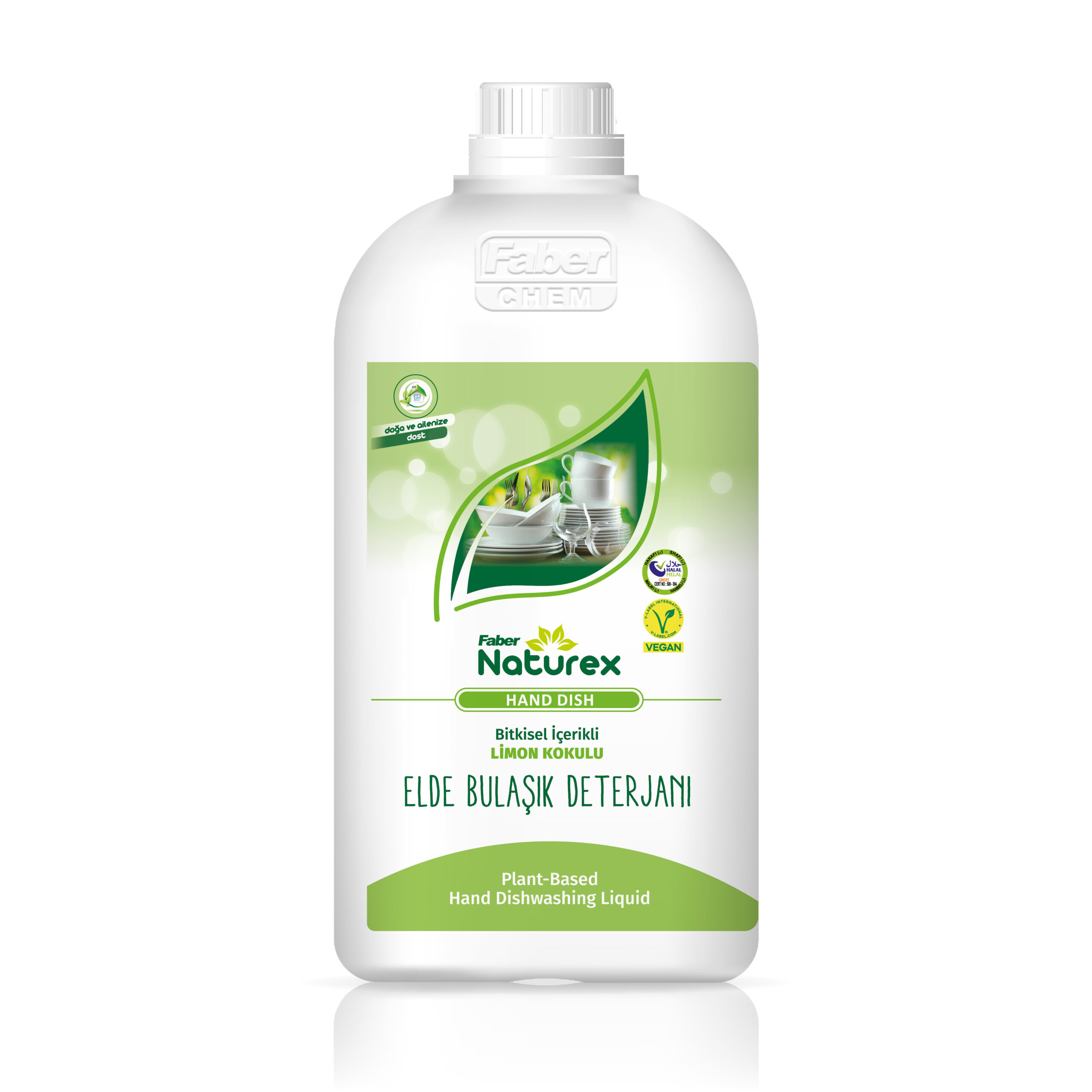 Faber Naturex Hand Dish - Bitkisel Esaslı Elde Bulaşık Temizleyici-Doğal Limon Özlü 2500 mL
