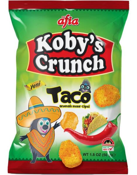 Afia Kobys Crunch Taco Aromalı Mısır Cips 50 g