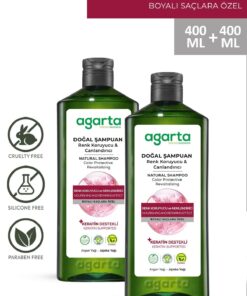 Agarta 2 adet Boyalı Saçlar Için Renk Koruyucu Ve Canlandırıcı Şampuan 400 mL+400 mL