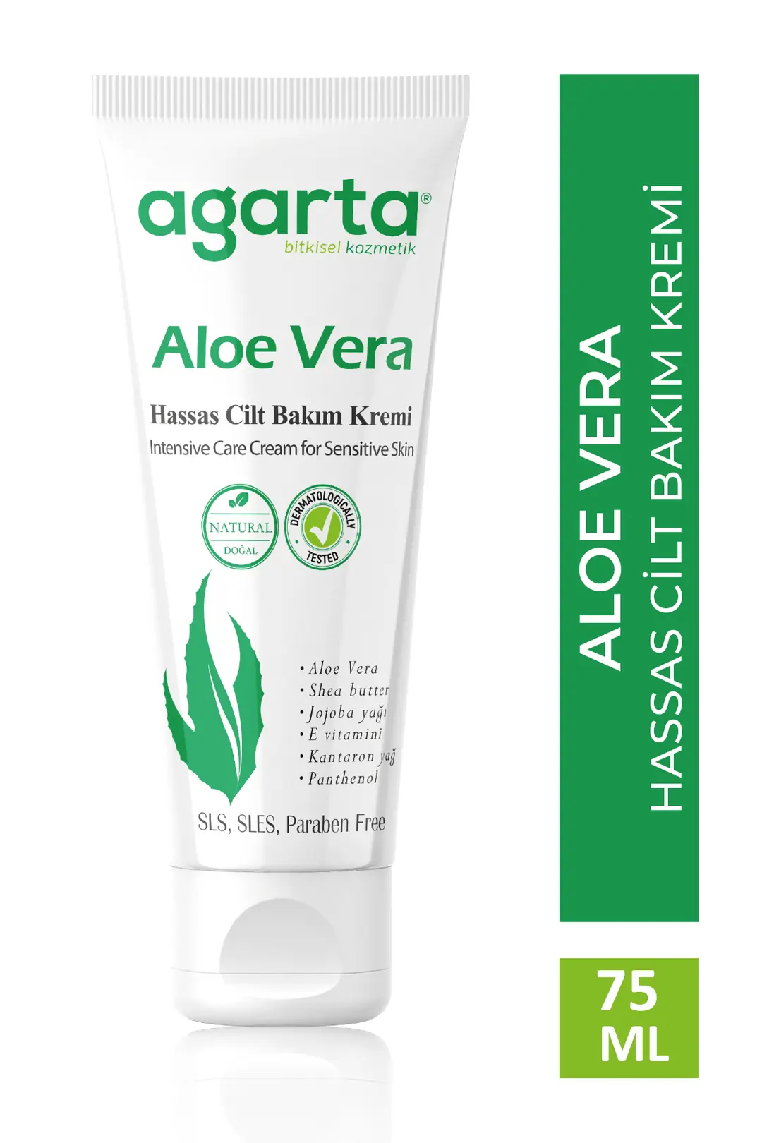 Agarta Doğal Aloe Vera Nemlendirici Cilt Kremi 75 mL