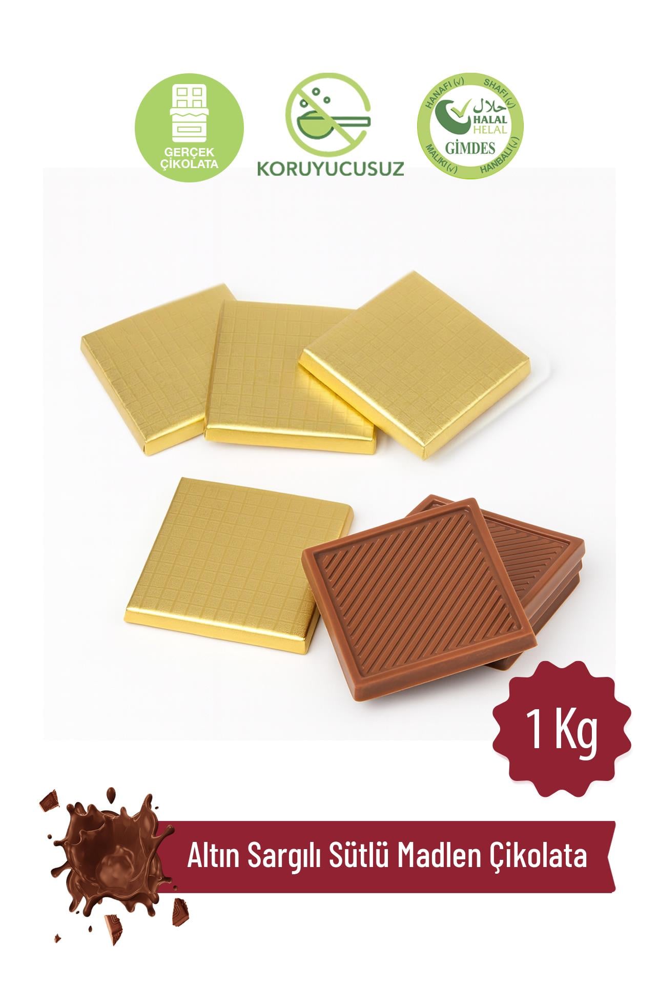 Milat Altın Sargılı Sütlü Madlen Çikolata 1000 g