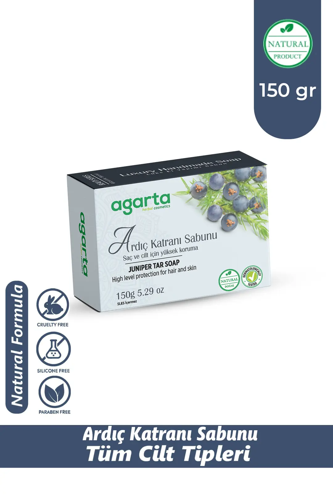 Agarta Doğal El Yapımı Ardıç Katranı Sabunu 150 g