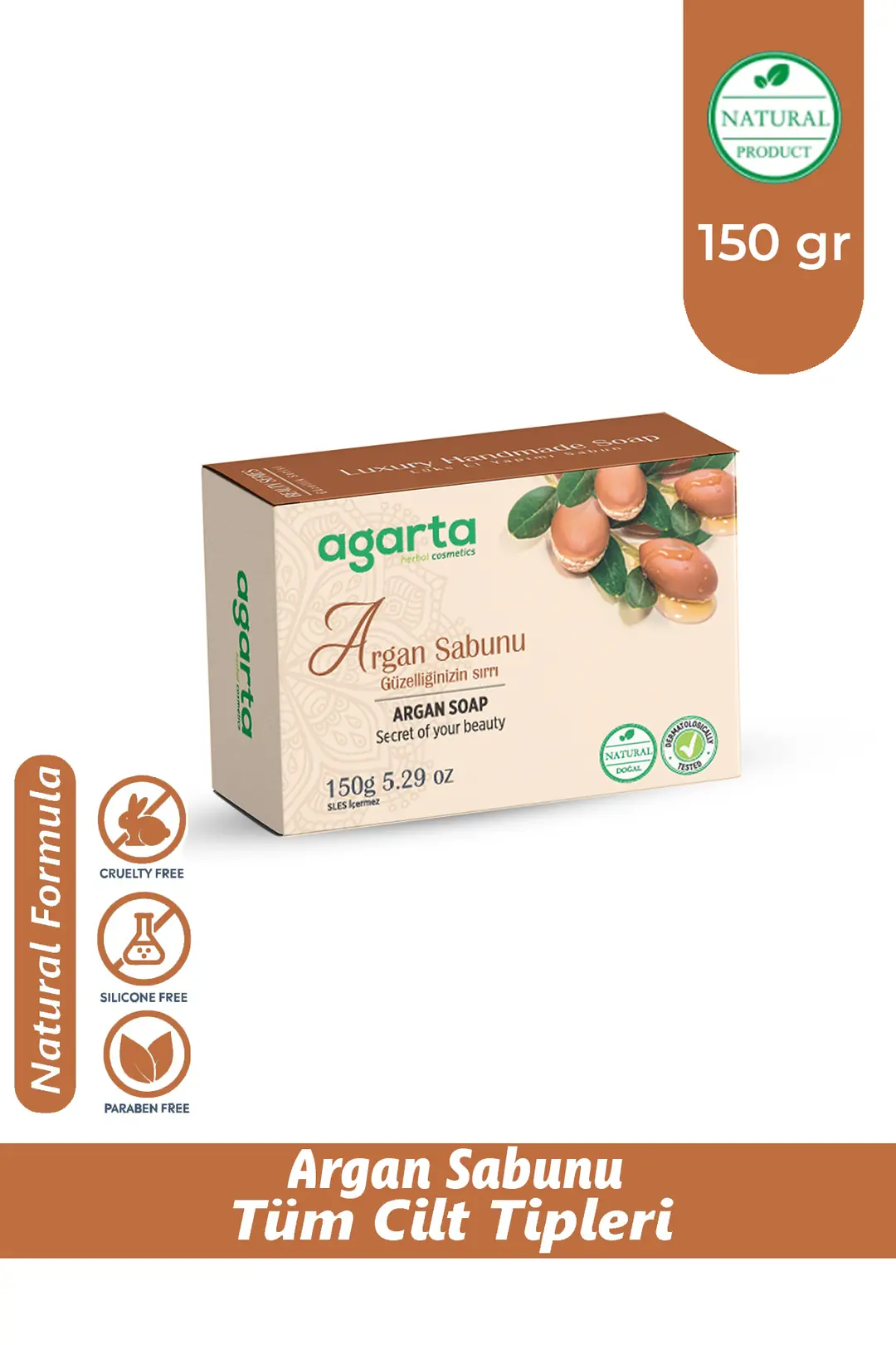 Agarta Doğal El Yapımı Argan Sabunu 150 g