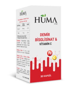 Huma Demir Bisglisinat Vitamin C 30 kapsül