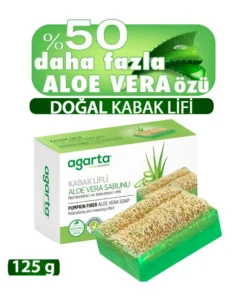 Agarta Doğal Kabak Lifli El Yapımı Aloe Vera Sabunu 125 g