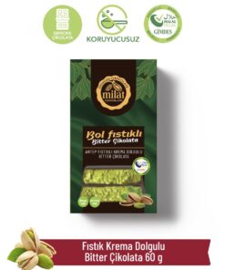 Milat Fıstık Dolgulu Bitter Çikolata 60 g