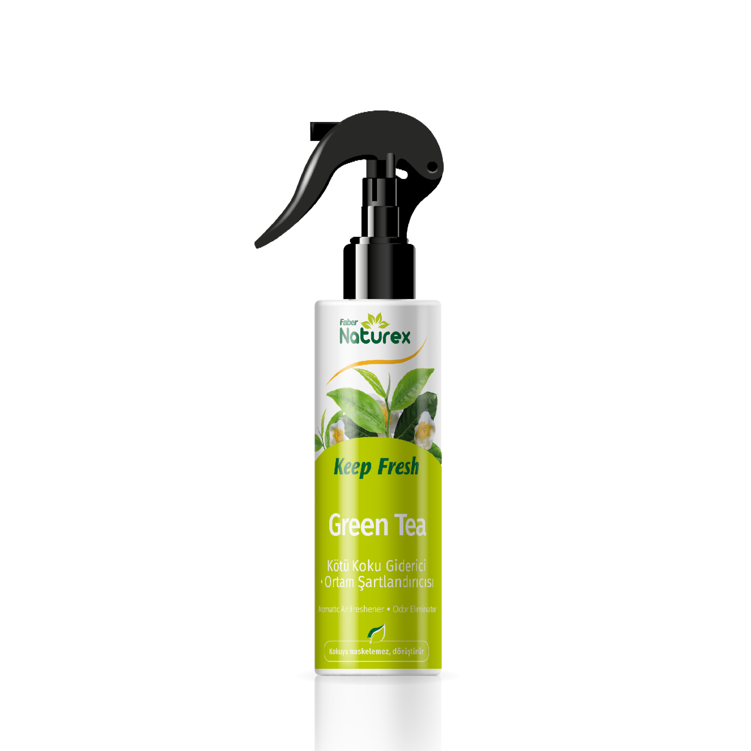 Faber Naturex Keep Fresh Green Tea - Aromatik Ortam Şartlandırıcı - Koku Giderici - Odunsu Yeşil Çay Çiçekleri 150 mL