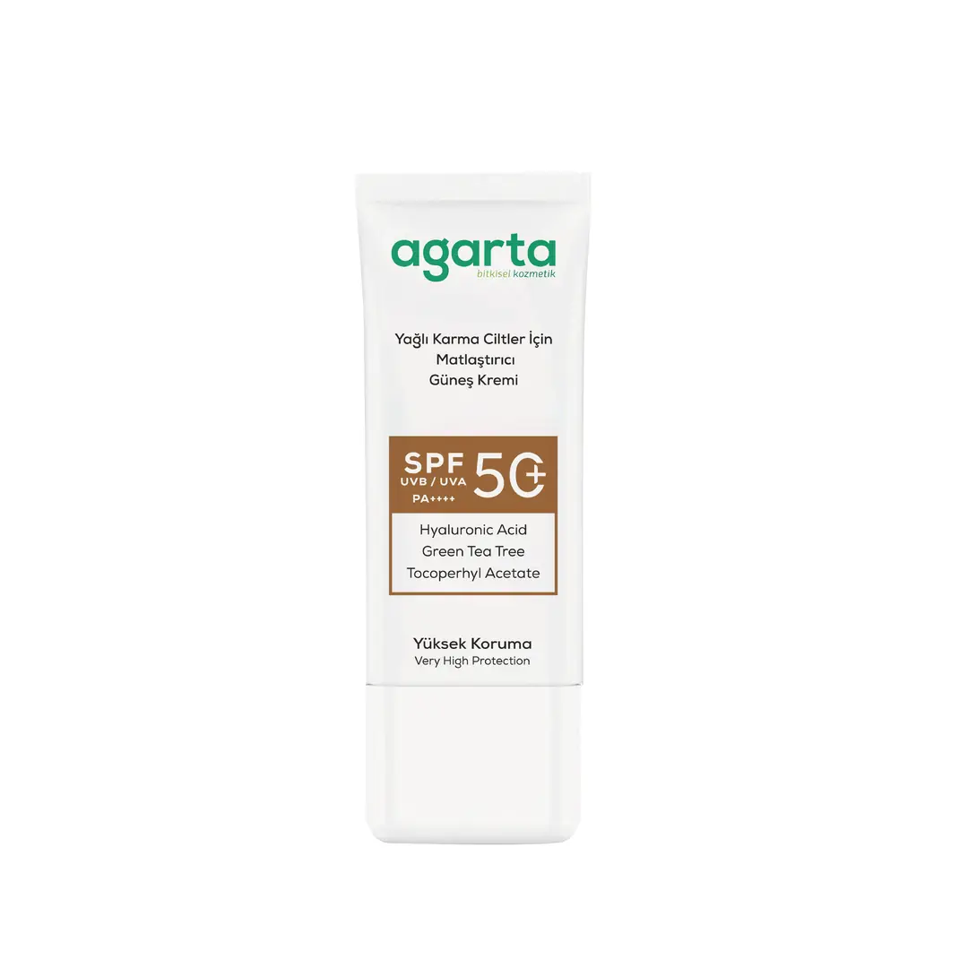Agarta Matlaştırıcı Parlama Karşıtı Spf+50 Güneş Kremi 50 mL - Görsel 3