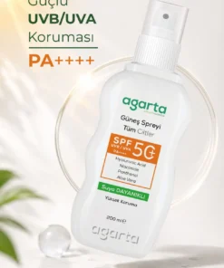 Agarta SPF 50+ Yüz Ve Vücut Güneş Koruyucu Sprey 200 mL - Görsel 3