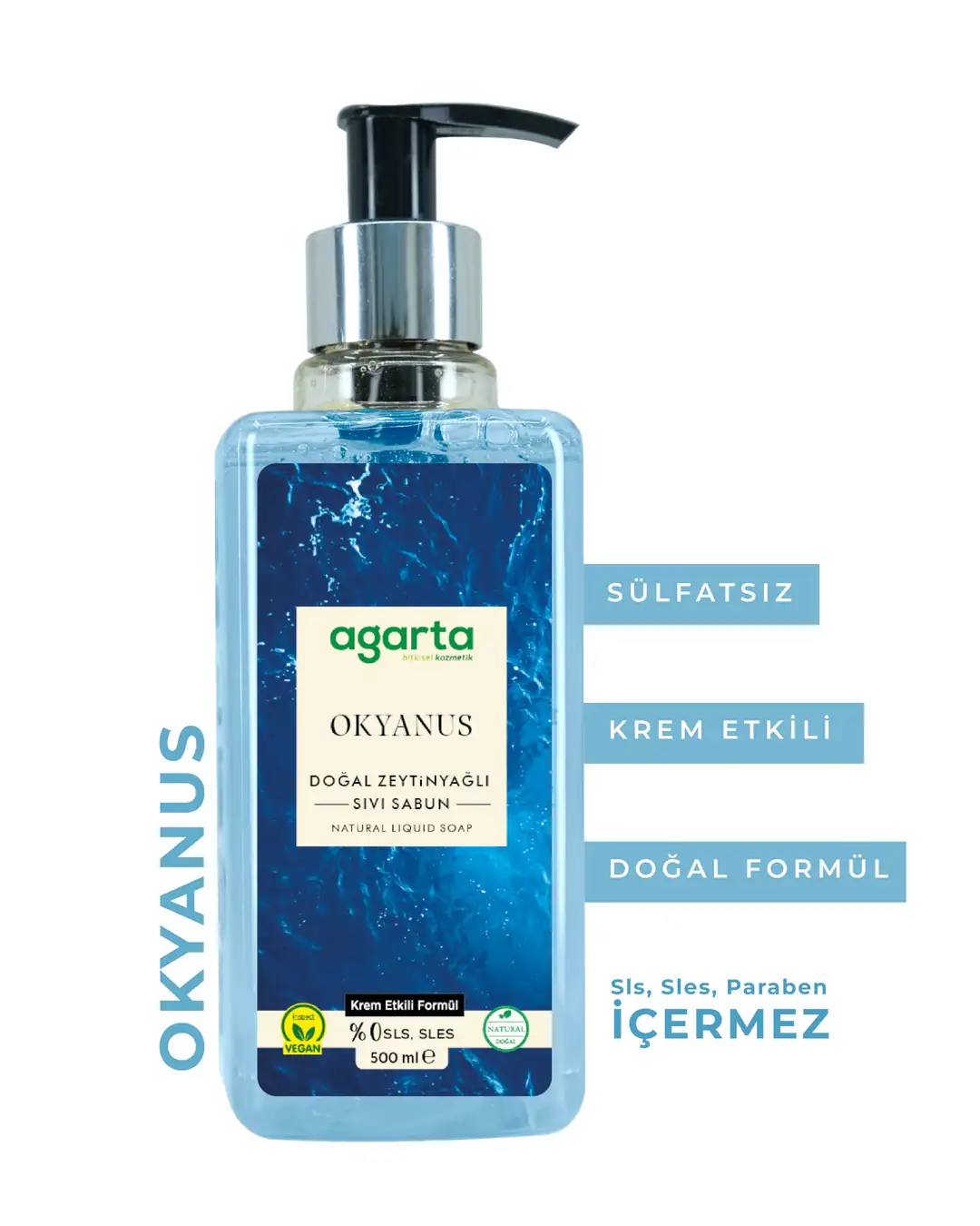 Agarta Doğal Okyanus Sıvı Sabun 500 mL - Görsel 2