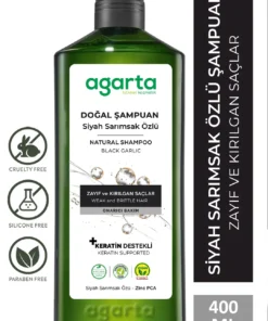 Agarta Doğal Saç Dökülmesine Karşı Siyah Sarımsaklı Şampuan 400 mL