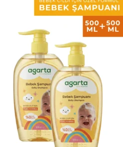 Agarta 2 Adet Bebek Saç ve Vücut Şampuanı 500 mL x 2 Adet