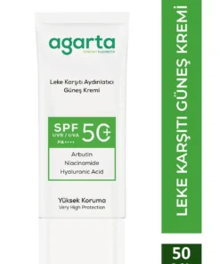 Agarta Leke Karşıtı Aydınlatıcı 50 mL Spf+50 Yüz Güneş Kremi