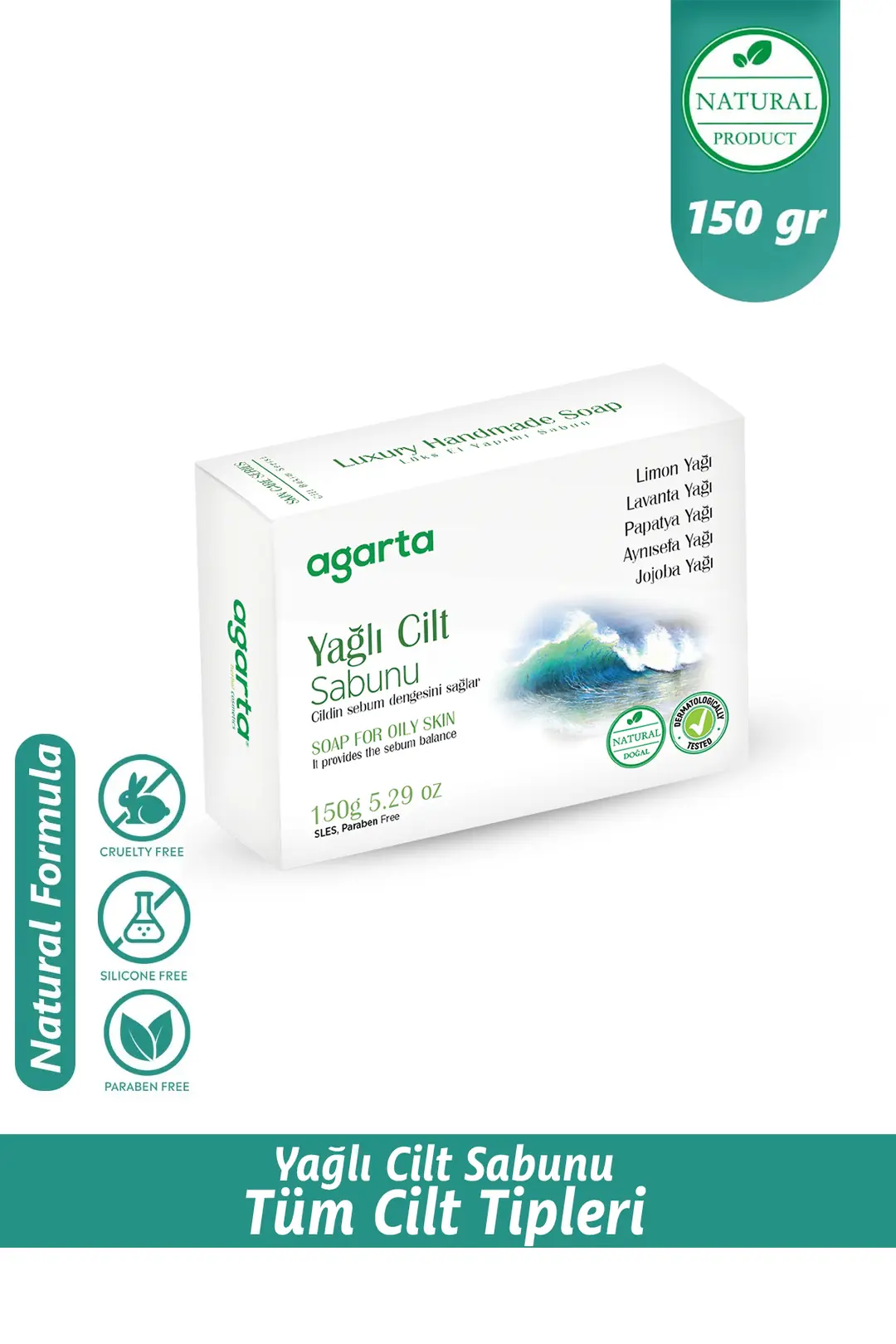 Agarta 3 Adet Doğal Yağlı Cilt Sabunu 150 g - Görsel 2