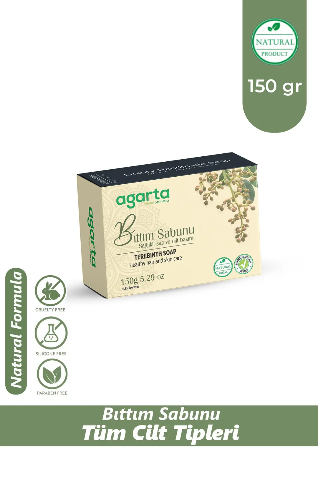 Agarta 3 Adet Doğal Bıttım Sabunu 150 g - Görsel 2