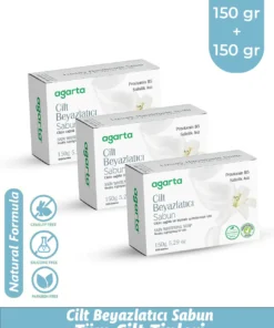 Agarta 3 Adet Doğal Cilt Beyazlatıcı Bitkisel Sabun 150 g