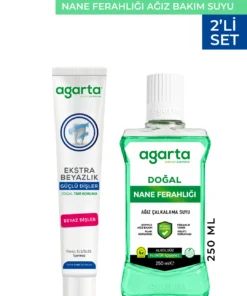 Agarta 2 Li Set Ekstra Beyazlık Diş Macunu ve 250 mL Nane Ağız Bakım Suyu