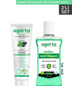 Agarta 2 Li Set Aktif Diş Macunu ve 250 mL Nane Ağız Bakım Suyu