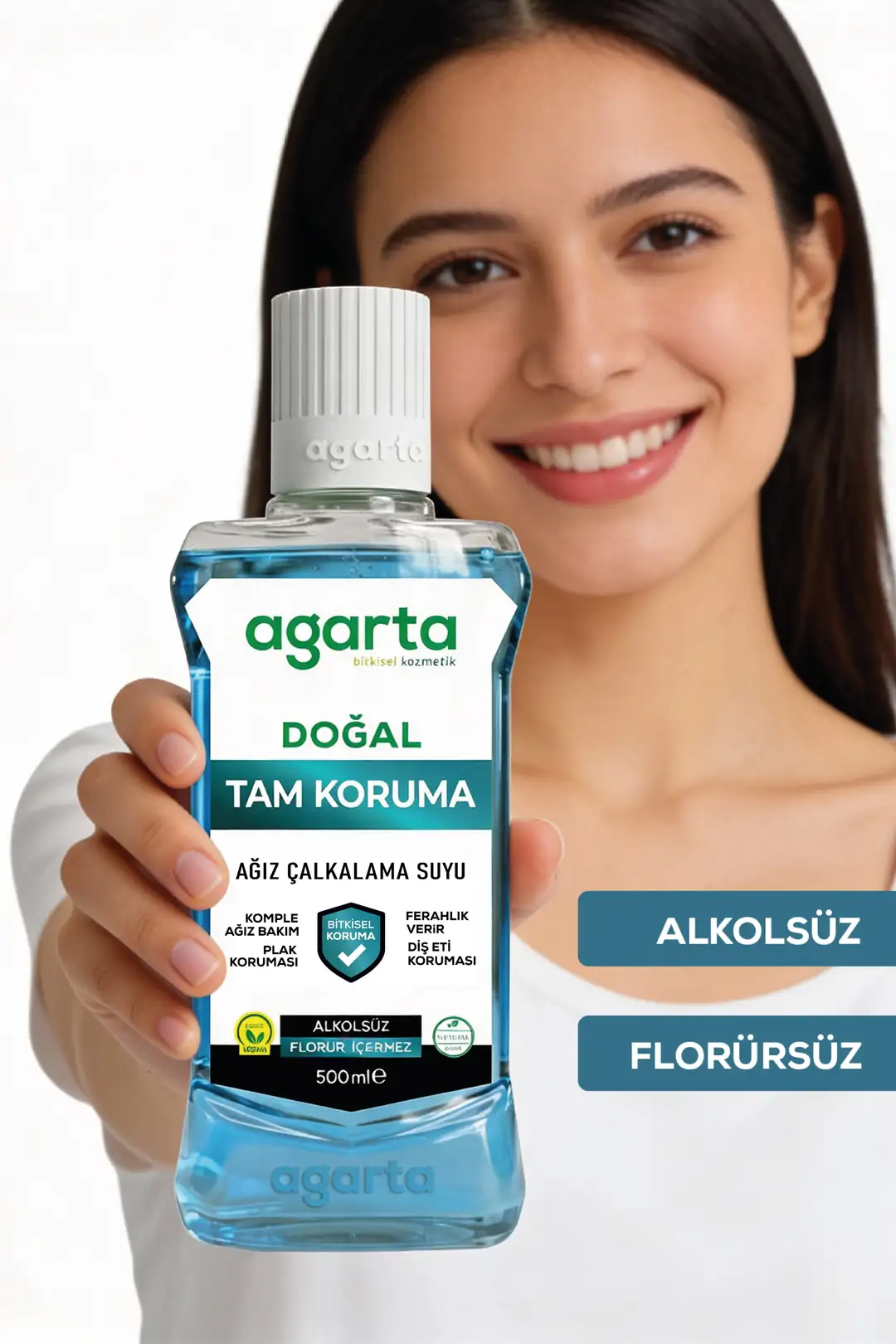 Agarta Ağız Bakım Suyu Tam Koruma Alkolsüz 500 mL - Görsel 2