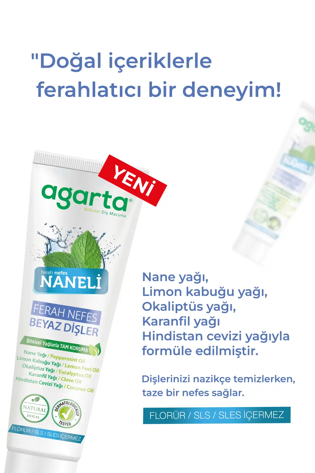 Agarta Doğal Naneli Diş Macunu 100 mL/130 g - Görsel 3