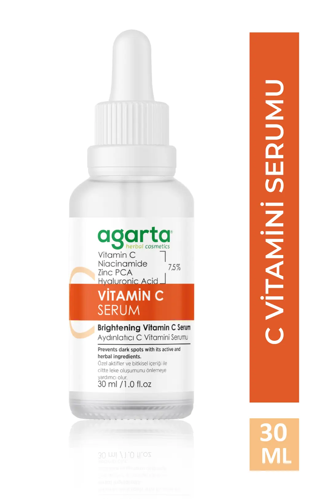 Agarta C Vitamini Serum Aydınlatıcı Koyu Leke Karşıtı (%3,5 Vitamin C, Niacinamide, Zinc PCA)