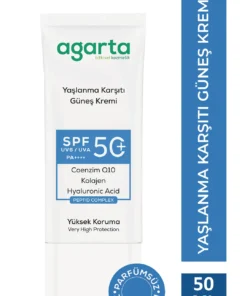 Agarta Yaşlanma Karşıtı Collagen Destekli Spf+50 Yüz Güneş Kremi 50 mL