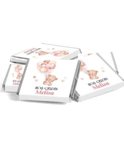 Milat İsimli Kız Bebek Çikolatası Ayıcıklı 500 g
