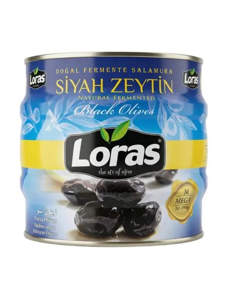 Loras Mega Gemlik Siyah Zeytin (261-290) 1400 g