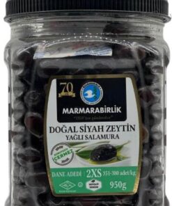 Marmara Birlik Elit Doğal Siyah Zeytin (351-380) 950 g