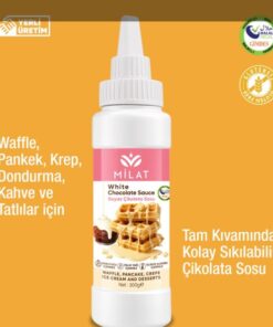 Beyaz Tatlı Sos (Glutensiz) 300 g - Waffle & Krep & Pankek & Tatlı & Dondurma Sosu