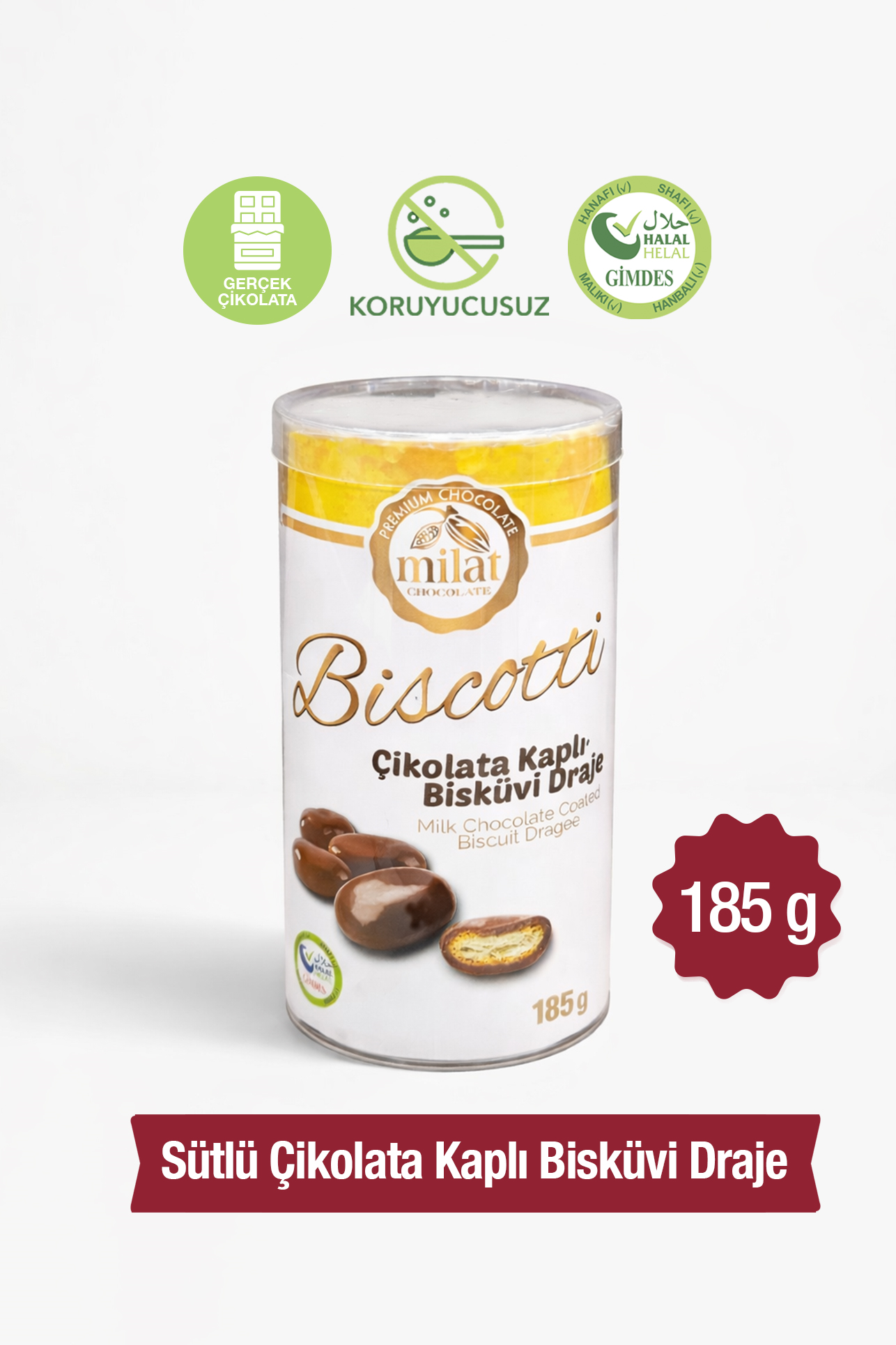 Milat Biscotti Bisküvi Draje 185 g