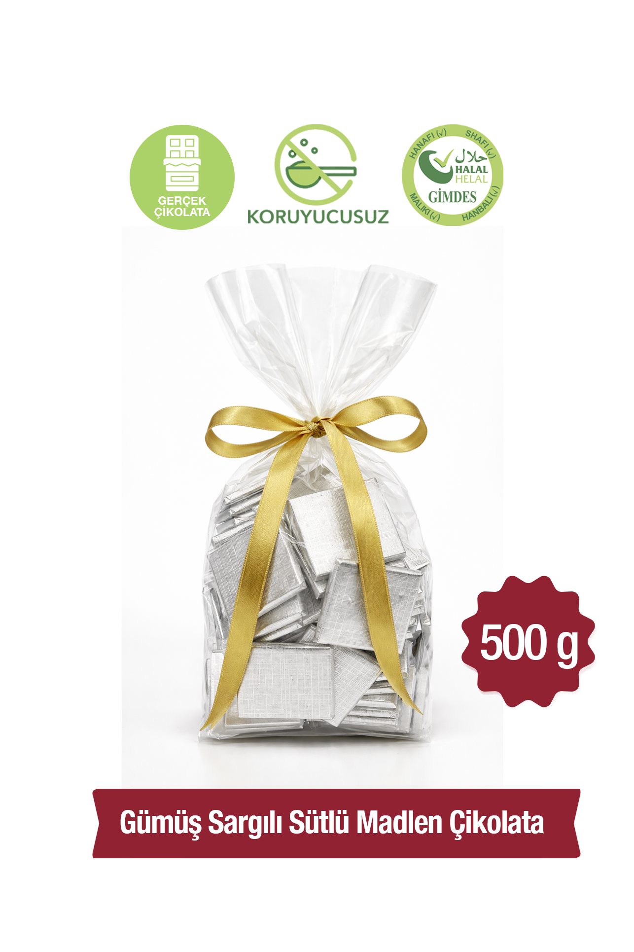 Milat Gümüş Sargılı Sütlü Madlen Çikolata 500 g